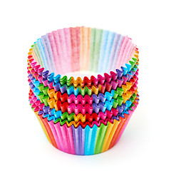 Image showing Colorful Papers Cup for Baking Cakes