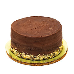 Image showing Chocolate Cake Sprinkled with Crumbs