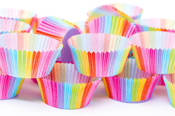 Image showing Colorful Papers Cup for Baking Cakes