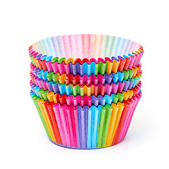 Image showing Colorful Papers Cup for Baking Cakes