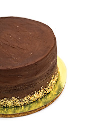 Image showing Chocolate Cake Sprinkled with Crumbs