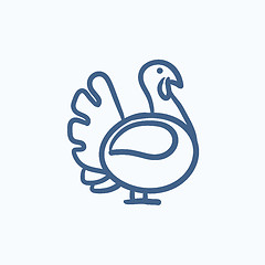 Image showing Turkey sketch icon.