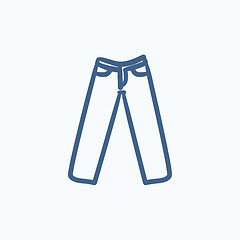 Image showing Trousers sketch icon.