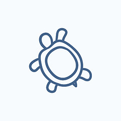 Image showing Turtle sketch icon.