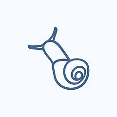 Image showing Snail sketch icon.