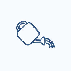 Image showing Watering can sketch icon.