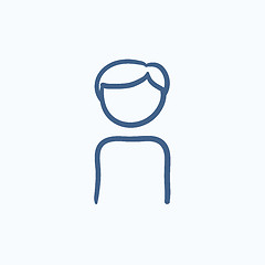 Image showing Businessman sketch icon.