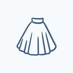 Image showing Skirt sketch icon.