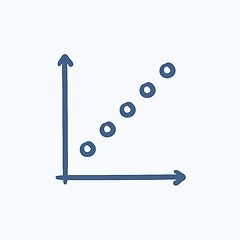 Image showing Growth graph sketch icon.