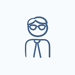 Image showing Businessman sketch icon.