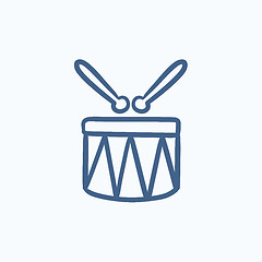 Image showing Circus drum sketch icon.