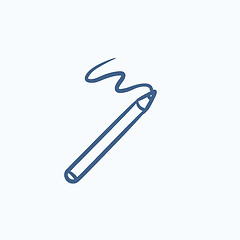 Image showing Cosmetic pencil and stroke sketch icon.