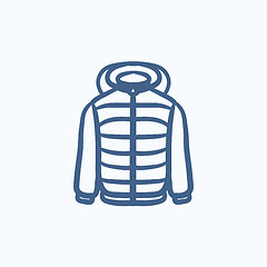 Image showing Jacket sketch icon.