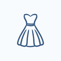 Image showing Dress sketch icon.