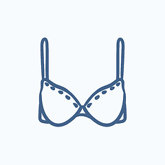 Image showing Bra sketch icon.