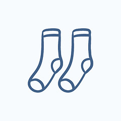 Image showing Socks sketch icon.