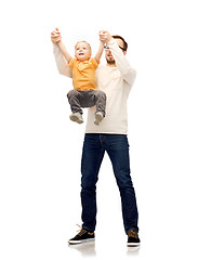 Image showing father with son playing and having fun