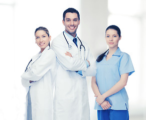 Image showing young team or group of doctors