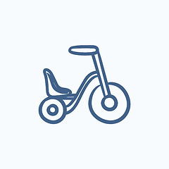 Image showing Child bike sketch icon.