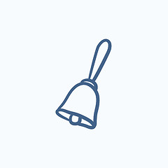 Image showing School bell sketch icon.