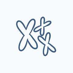 Image showing Chromosomes sketch icon.