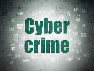 Image showing Safety concept: Cyber Crime on Digital Data Paper background