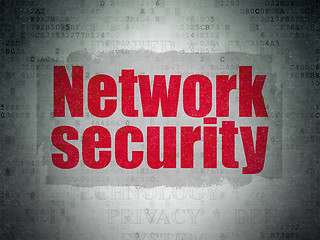 Image showing Privacy concept: Network Security on Digital Data Paper background