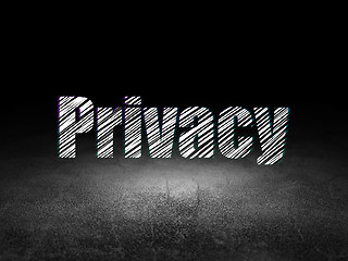 Image showing Security concept: Privacy in grunge dark room