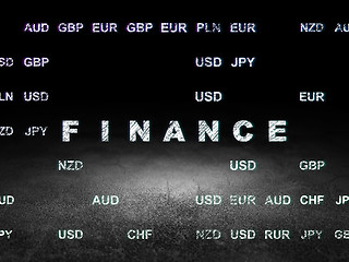 Image showing Currency concept: Finance in grunge dark room