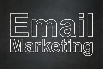 Image showing Advertising concept: Email Marketing on chalkboard background
