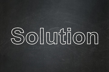 Image showing Finance concept: Solution on chalkboard background
