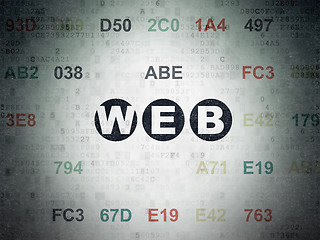 Image showing Web development concept: Web on Digital Data Paper background