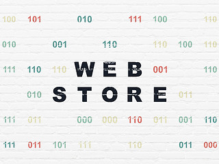 Image showing Web development concept: Web Store on wall background