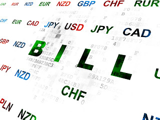 Image showing Money concept: Bill on Digital background