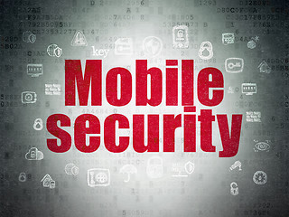 Image showing Security concept: Mobile Security on Digital Data Paper background