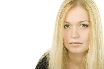 Image showing Blond woman dressed in black