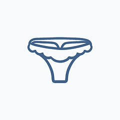 Image showing Panties sketch icon.