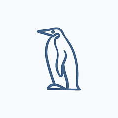 Image showing Penguin sketch icon.