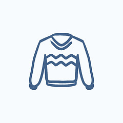 Image showing Sweater sketch icon.