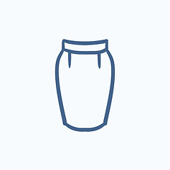 Image showing Skirt sketch icon.