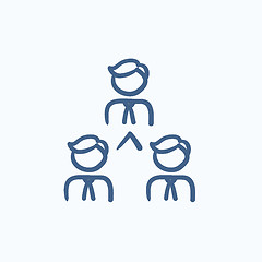 Image showing Business team sketch icon.