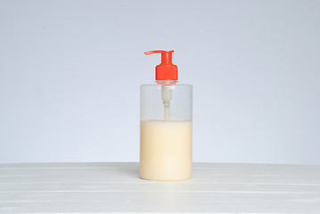 Image showing Plastic Bottle with liquid soap