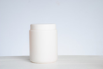 Image showing White cosmetic bottle