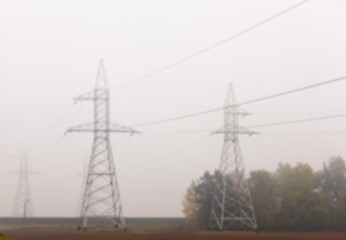 Image showing High-voltage power poles