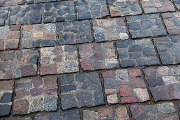 Image showing stone road after rain