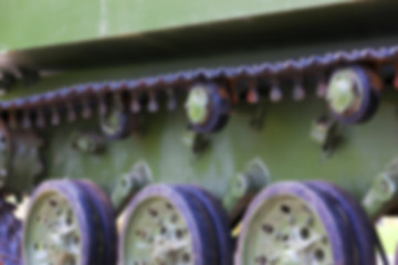 Image showing Caterpillars of the tank, close-up