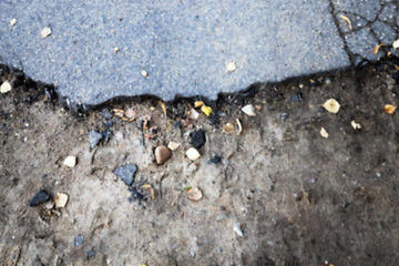 Image showing the broken asphalt