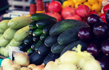 Image showing close up of squash at street farmers market