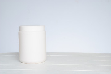 Image showing White cosmetic bottle