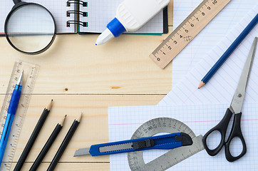 Image showing School and office stationery
